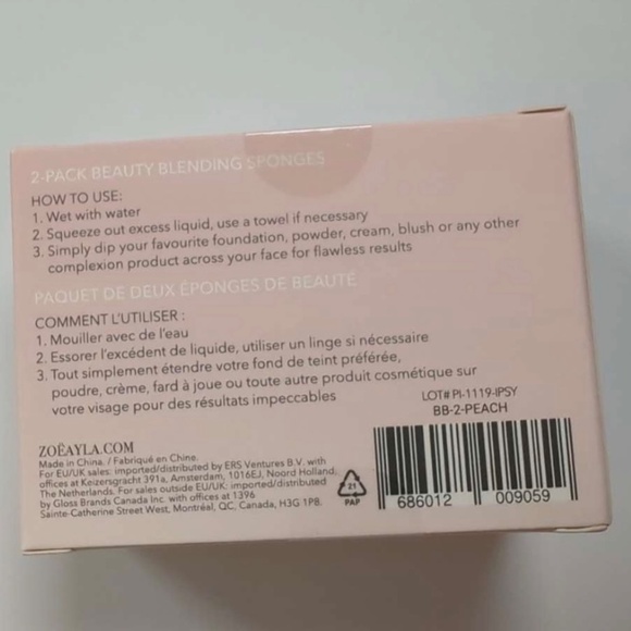 ZOÈ AYLA BEAUTY BLENDING SPONGES 2-PACK - Picture 3 of 3